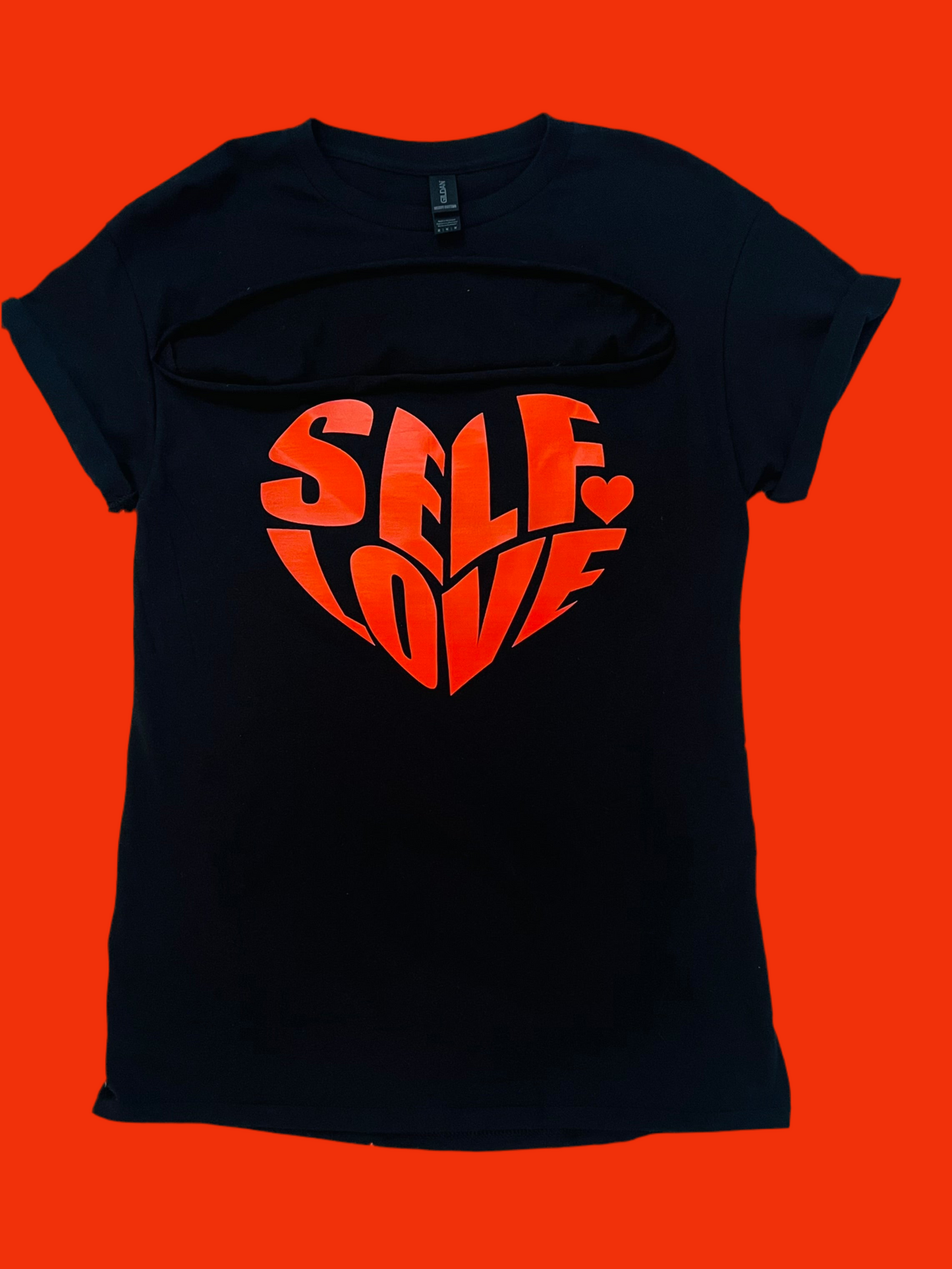 Custom Designed - Women’s Distressed “Self Love Heart” Tee