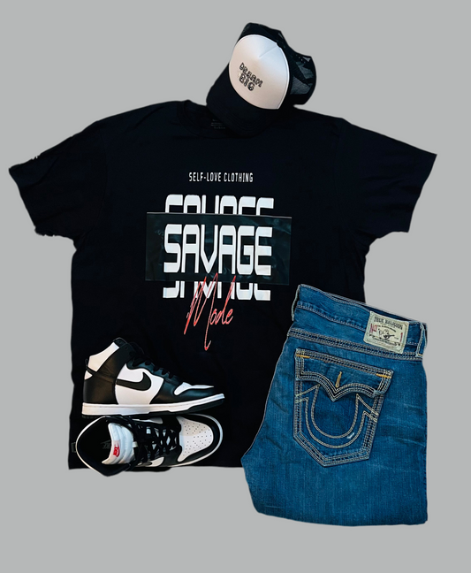 Custom Designed Men’s Self-Love “Savage Mode” Tee